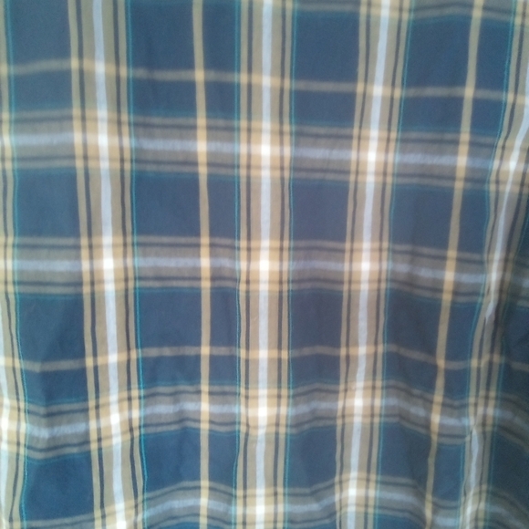 Men's Mark Echo Plaid Button up Dress Shirt Size XL Slim Fit - Picture 3 of 3